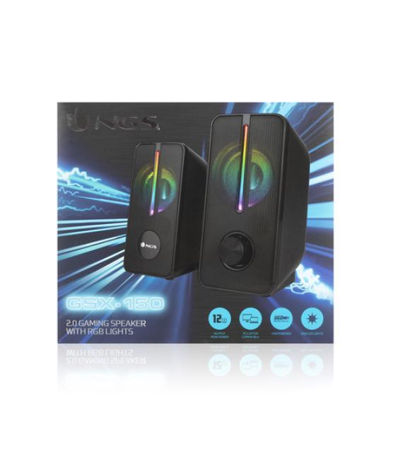 Ngs - altavoces 2.0 gsx-150 gaming rgb - 12w - alimentación por usb - plug and play