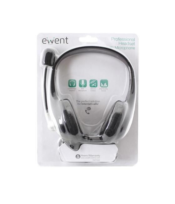 Ewent ew3562 auriculares + micrófono stéreo negro