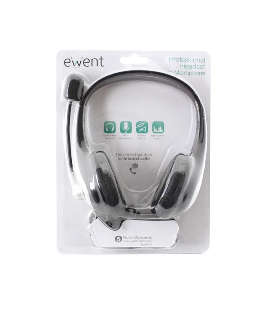 Ewent ew3562 auriculares + micrófono stéreo negro