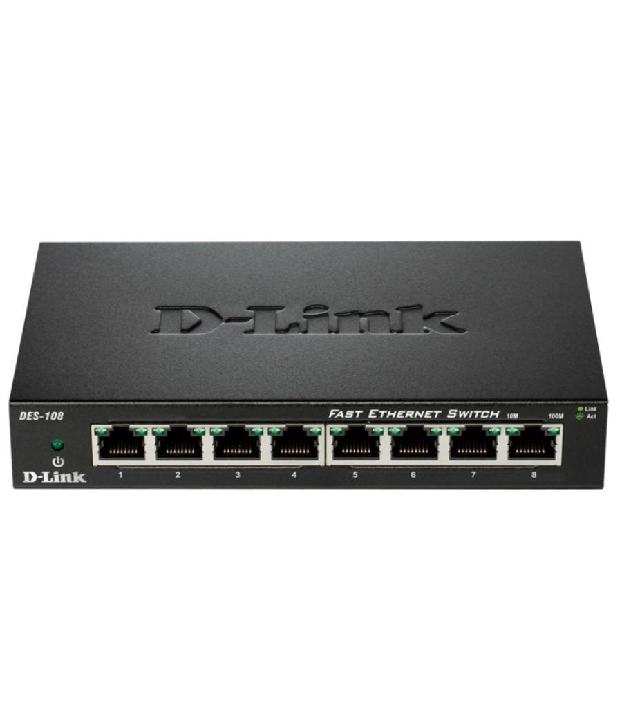 D-link des-108 switch 8x10/100mbps metal