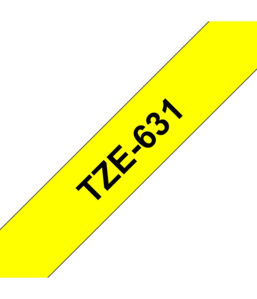 Brother TZE-631 cinta para impresora de etiquetas Negro sobre amarillo