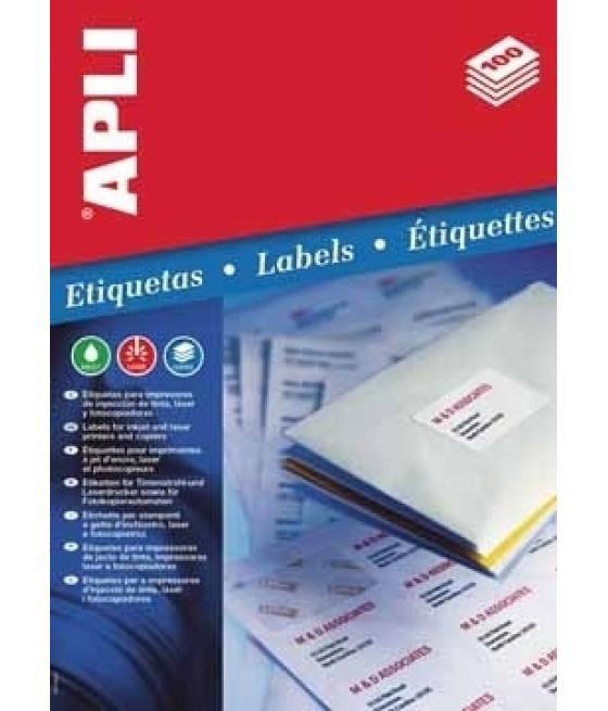 Caja 100 hojas etiqueta blanca ilc 105x148 1280 apli