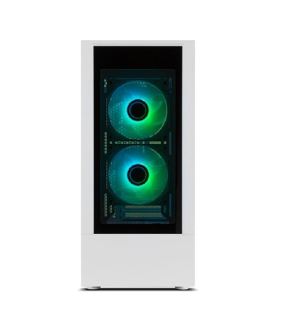 Caja ordenador gaming nox hummer nemesis atx 2 x usb 3.0 2 x usb 2.0 blanca argb