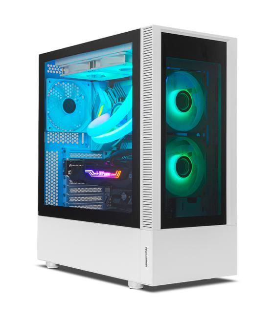 Caja ordenador gaming nox hummer nemesis atx 2 x usb 3.0 2 x usb 2.0 blanca argb