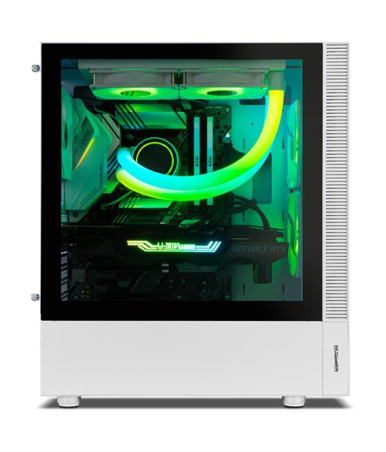 Caja ordenador gaming nox hummer nemesis atx 2 x usb 3.0 2 x usb 2.0 blanca argb