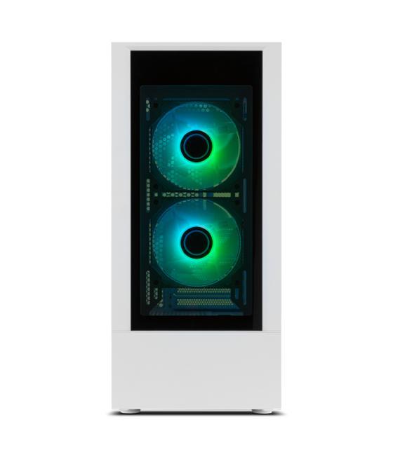 Caja ordenador gaming nox hummer nemesis atx 2 x usb 3.0 2 x usb 2.0 blanca argb
