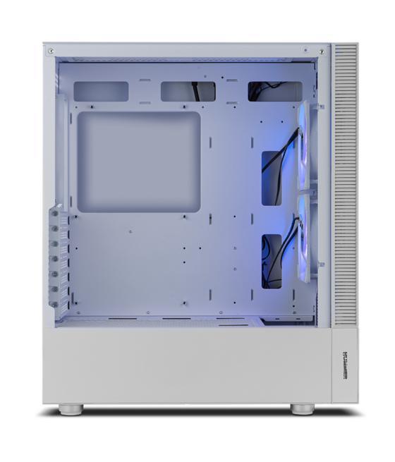 Caja ordenador gaming nox hummer nemesis atx 2 x usb 3.0 2 x usb 2.0 blanca argb