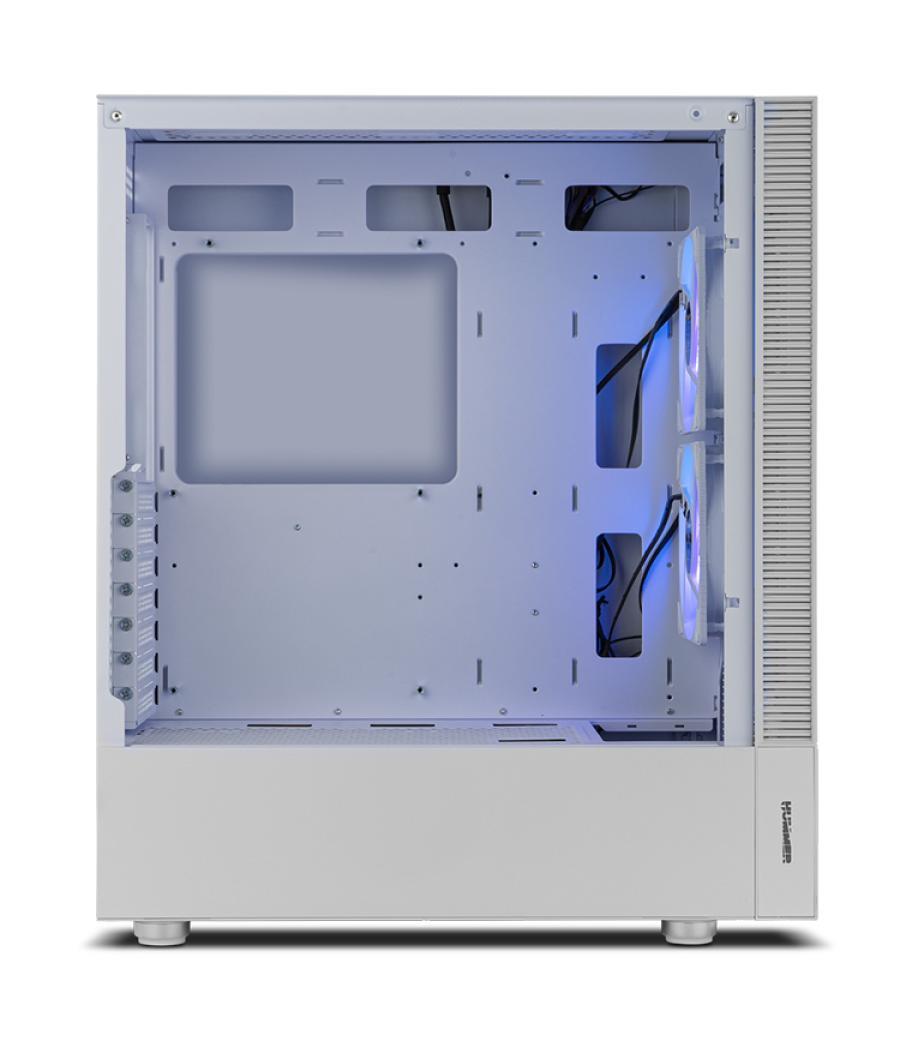 Caja ordenador gaming nox hummer nemesis atx 2 x usb 3.0 2 x usb 2.0 blanca argb