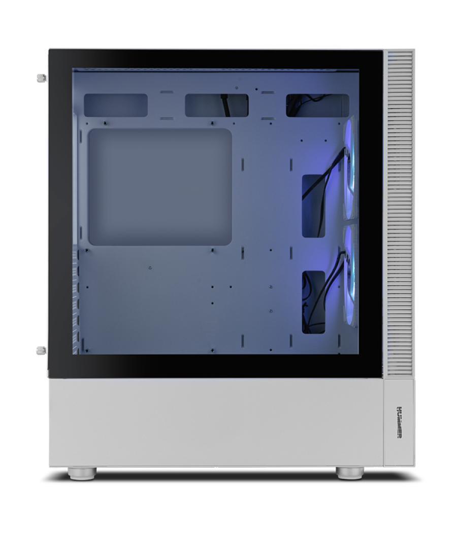 Caja ordenador gaming nox hummer nemesis atx 2 x usb 3.0 2 x usb 2.0 blanca argb