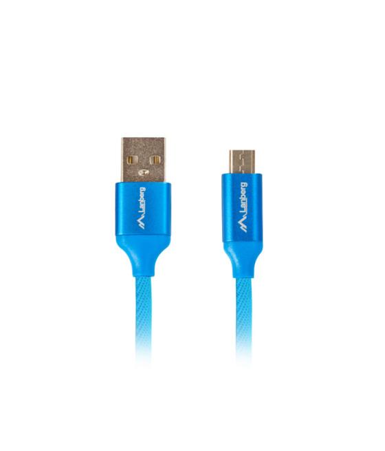 Cable usb lanberg 2.0 macho - micro usb macho quick charge 3.0 1m azul