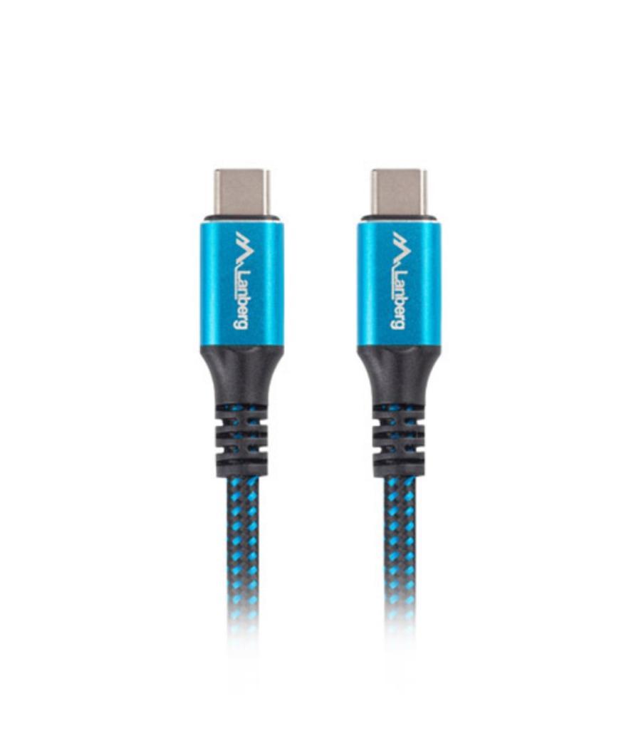 Cable usb tipo c lanberg 1.2m - macho - macho - negro - azul