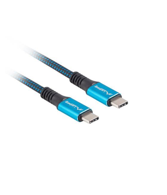 Cable usb tipo c lanberg 1.2m - macho - macho - negro - azul