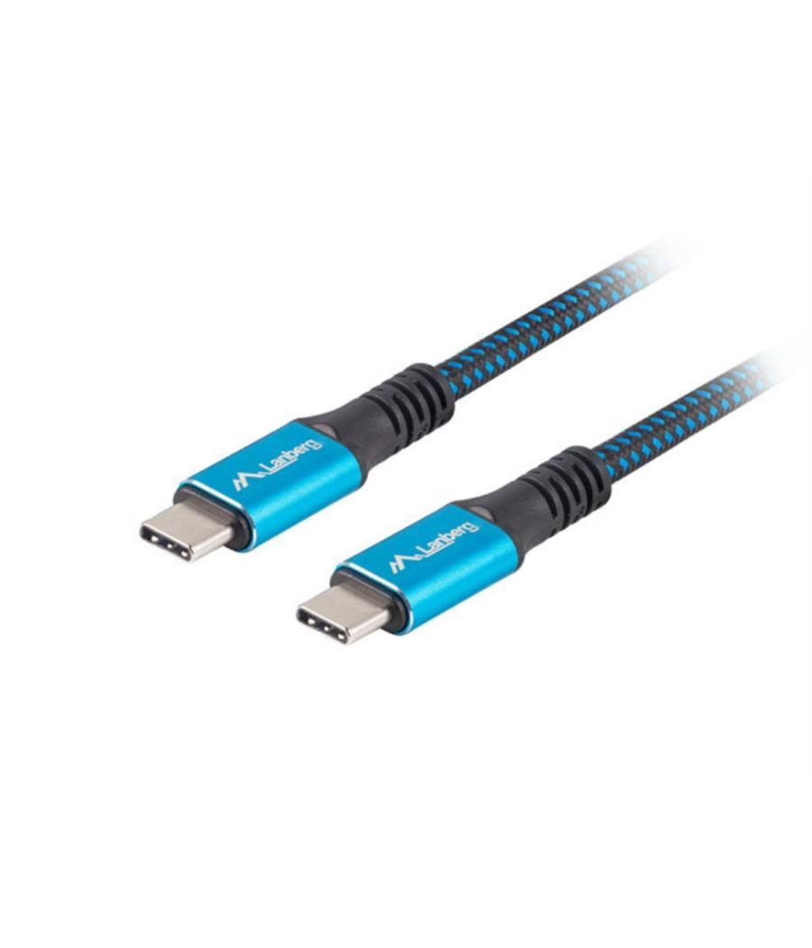 Cable usb tipo c lanberg 0.5m - macho - macho - negro - azul