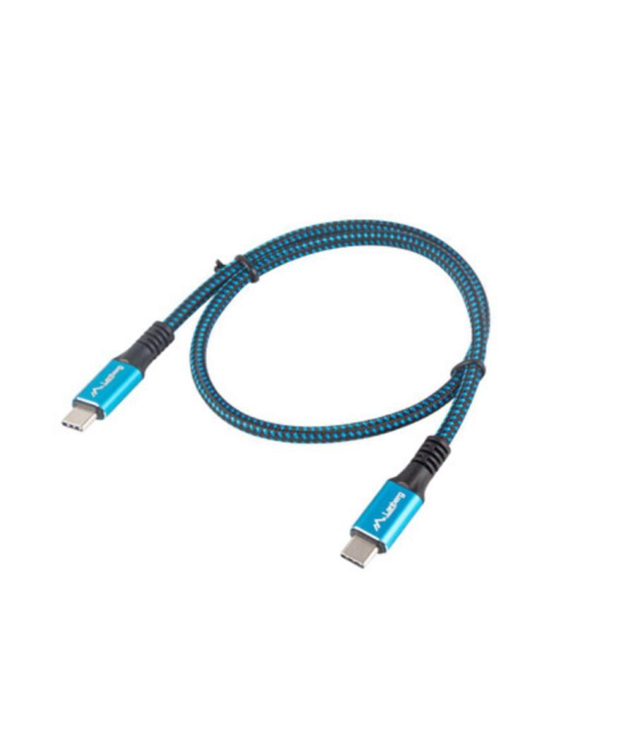 Cable usb tipo c lanberg 0.5m - macho - macho - negro - azul