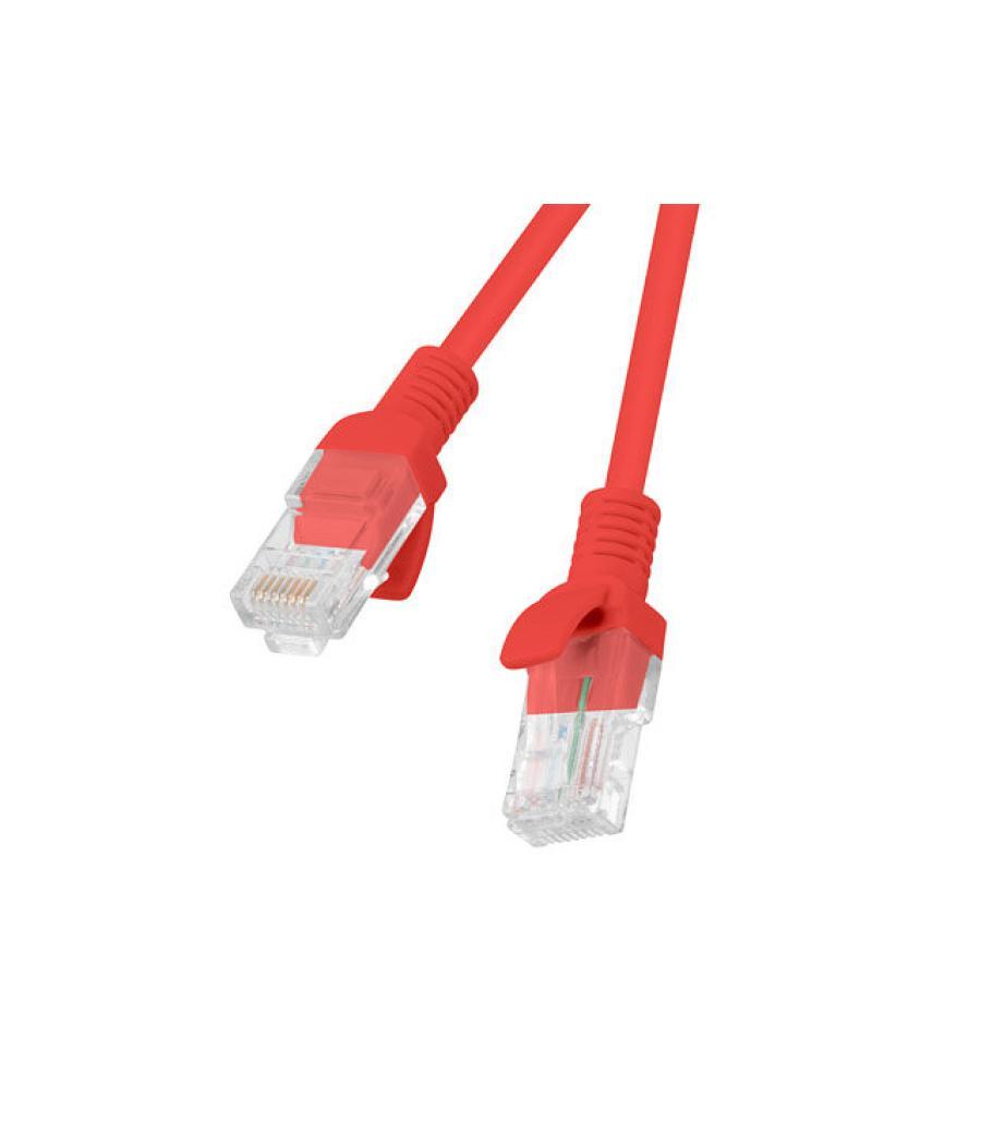 Latiguillo rj45 lanberg cat.6 utp 10m fluke passed rojo