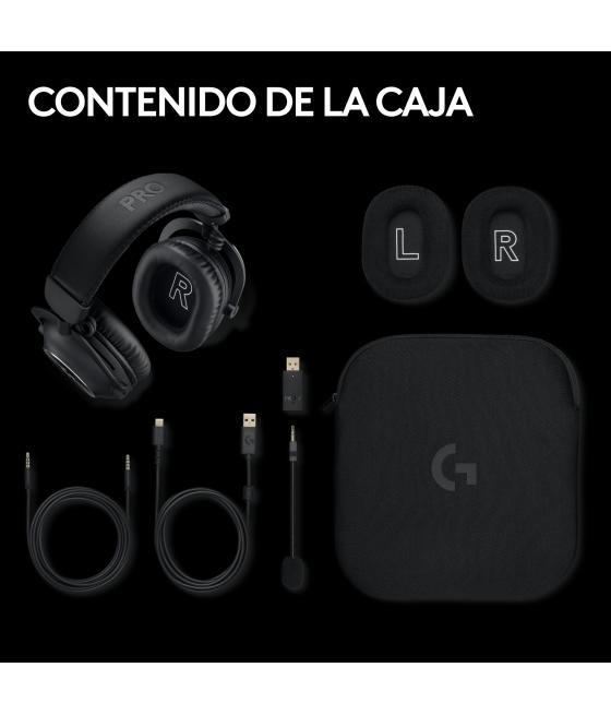 Auriculares gaming logitech g pro x 2 inalámbricos con lightspeed negros