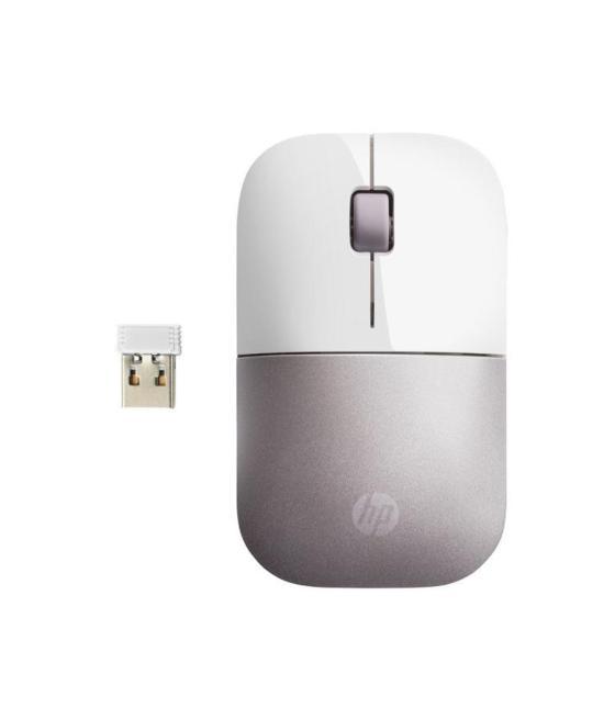 Mouse raton hp wireless inalambrico z3700 - hasta 1200dpi - blanco y rosa