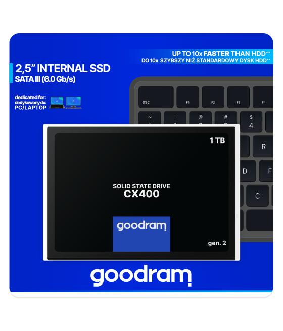 Disco duro interno solido ssd goodram ssdpr - cx400 - 01t - g2 1tb 2.5pulgadas sata3 cx400