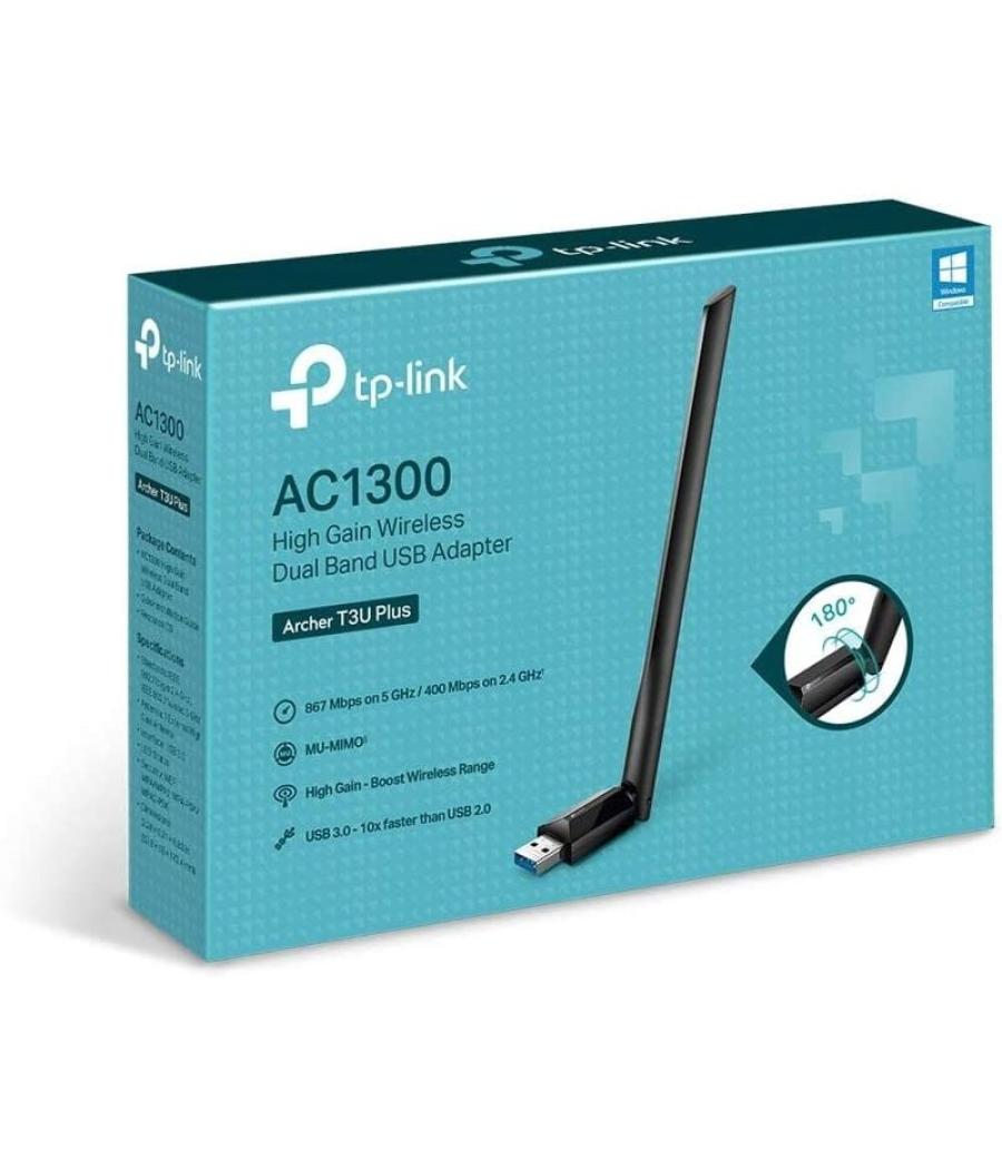 Adaptador usb - wifi tp-link archer t3u plus/ 867mbps