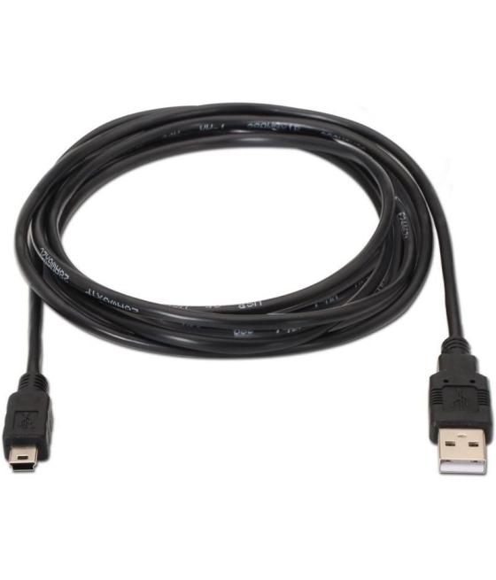Cable usb 2.0 aisens a101-0023/ usb macho - usb mini macho/ hasta 2.5w/ 60mbps/ 50cm/ negro