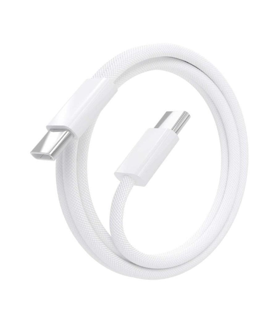 Cable usb 2.0 aisens a107-0856/ usb tipo-c macho - usb macho/ hasta 60w/ 480mbps/ 2m/ blanco