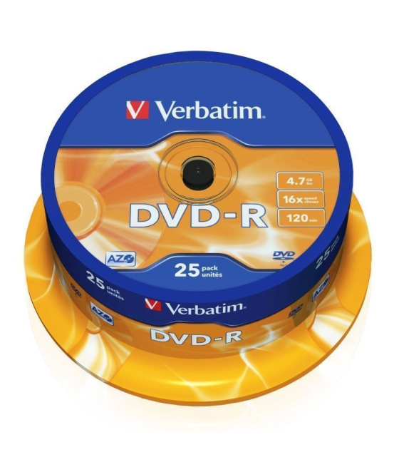 Dvd-r verbatim advanced azo 16x/ tarrina-25uds
