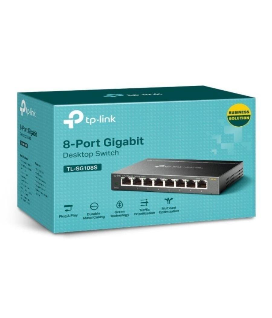 Switch tp-link tl-sg108s 8 puertos/ rj-45 10/100/1000