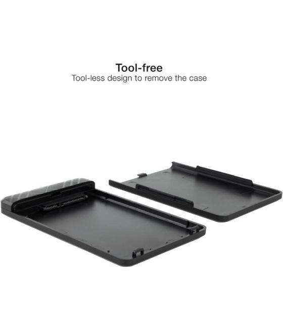 Caja externa para disco duro de 2.5' tooq tqe-2500b/ usb 3.1/ sin tornillos