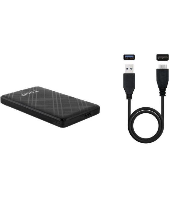 Caja externa para disco duro de 2.5' tooq tqe-2500b/ usb 3.1/ sin tornillos