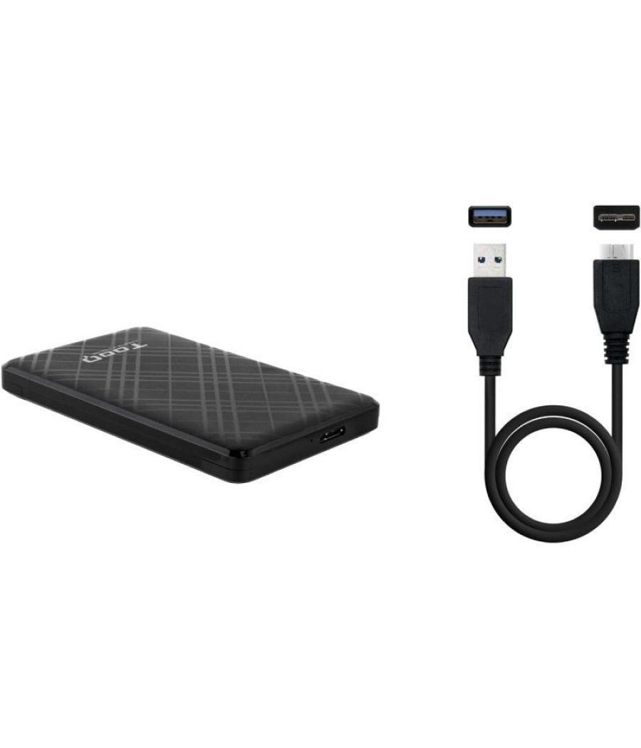 Caja externa para disco duro de 2.5' tooq tqe-2500b/ usb 3.1/ sin tornillos