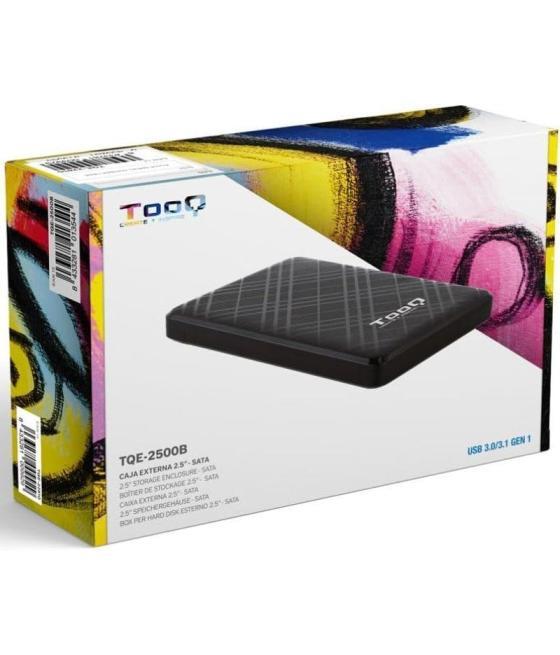 Caja externa para disco duro de 2.5' tooq tqe-2500b/ usb 3.1/ sin tornillos