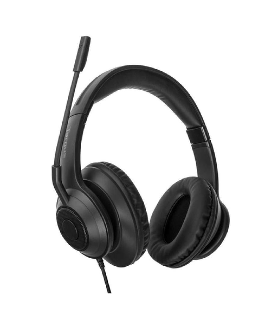 Targus AEH102GL auricular y casco Auriculares Alámbrico Diadema Llamadas/Música USB tipo A Negro