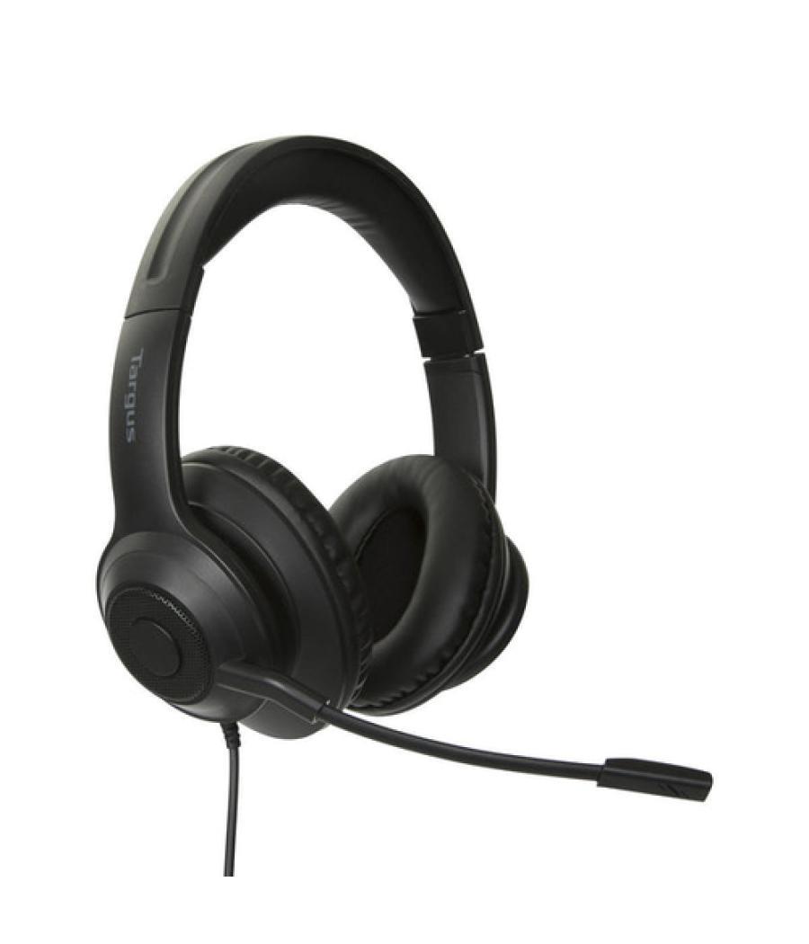 Targus AEH102GL auricular y casco Auriculares Alámbrico Diadema Llamadas/Música USB tipo A Negro