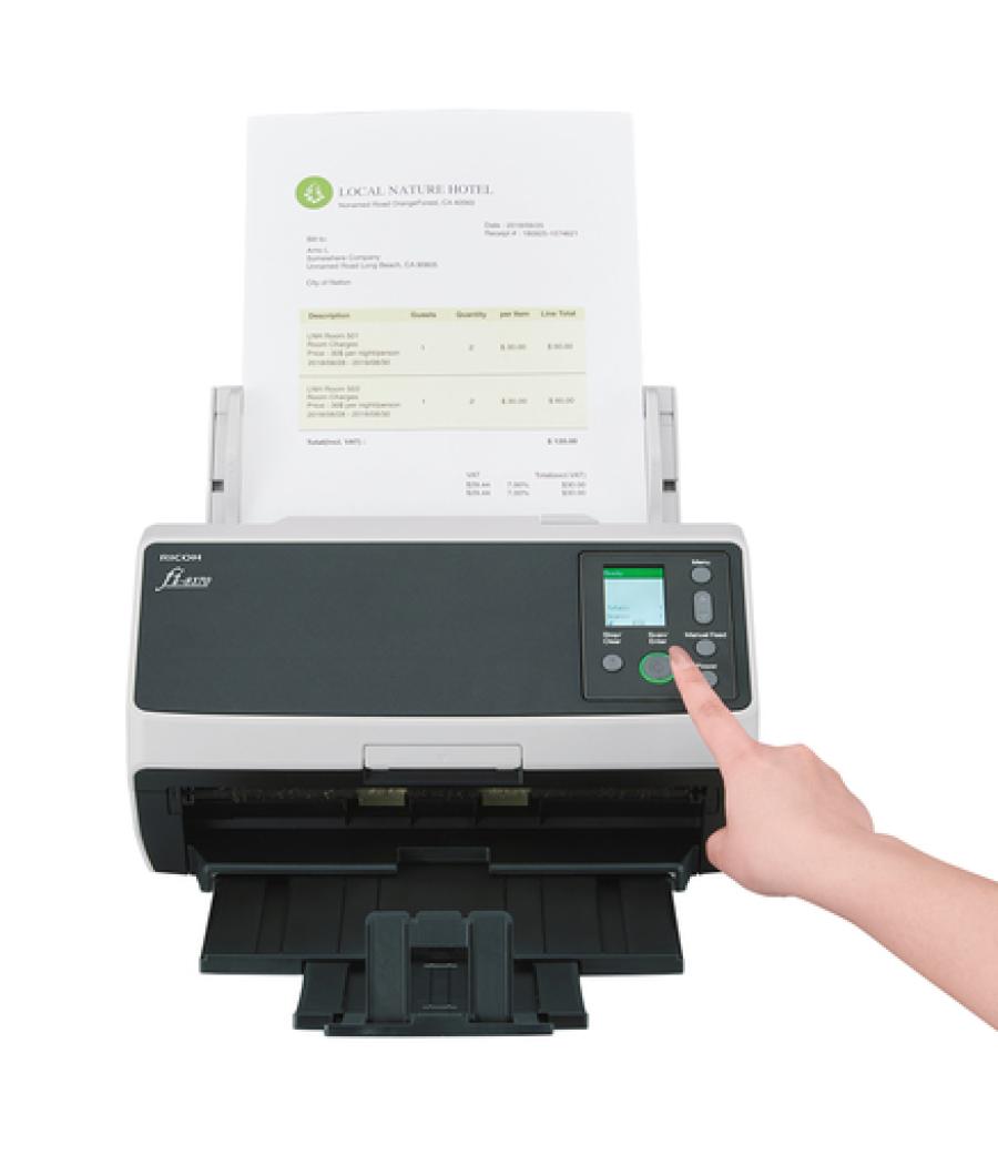 Ricoh fi-8170 Alimentador automático de documentos (ADF) + escáner de alimentación manual 600 x 600 DPI A4 Negro, Gris