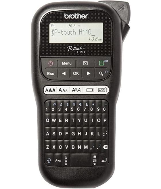 Brother etiquetadora rotuladora electrónica pt-h110, de mano, teclado qwertz