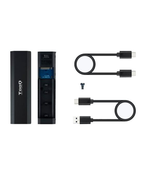 Tooq caja externa ssd m.2 ngff/nvme usb-c negro