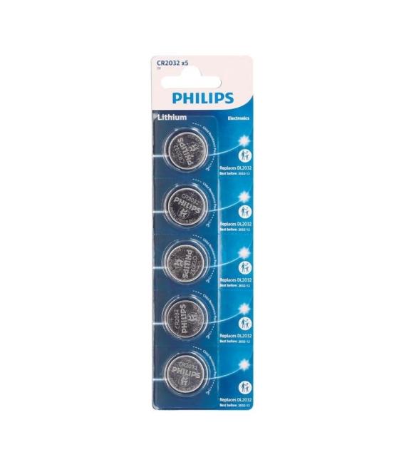Philips pila boton litio cr2032 3v blister*5