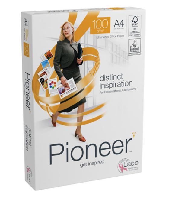 Paquete 250h papel distinct premium 100gr a4 pioneer cie 169 pnr1000069
