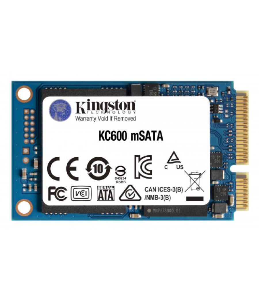Kingston technology kc600 msata 256 gb serial ata iii 3d tlc