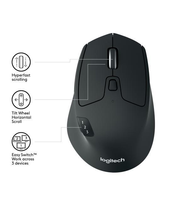 Mouse raton logitech m720 optico wireless y bluetooth inalambrico triathlon