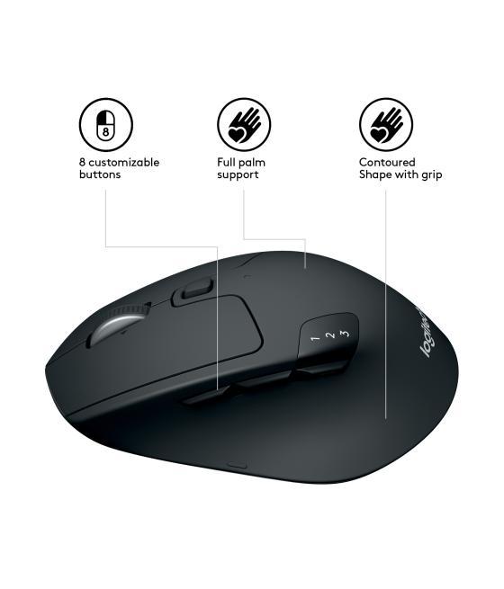 Mouse raton logitech m720 optico wireless y bluetooth inalambrico triathlon