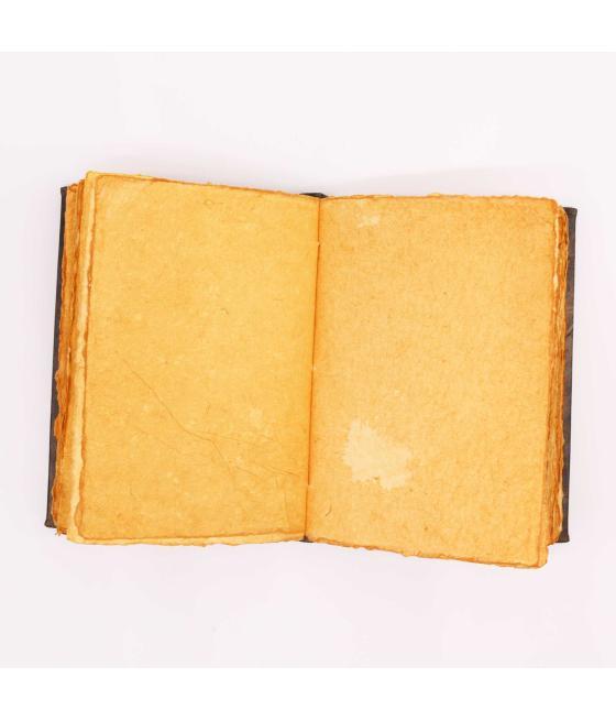 Libro Marrón Bronceado Fuerte - Decoracion del Pentágono de zinc - 200 pag con bordes de cubierta - 26x18cm