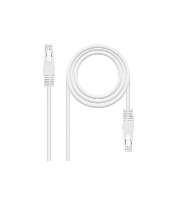 Cable de red latiguillo rj45 cat.5e utp aw24 5 m blanco nanocable