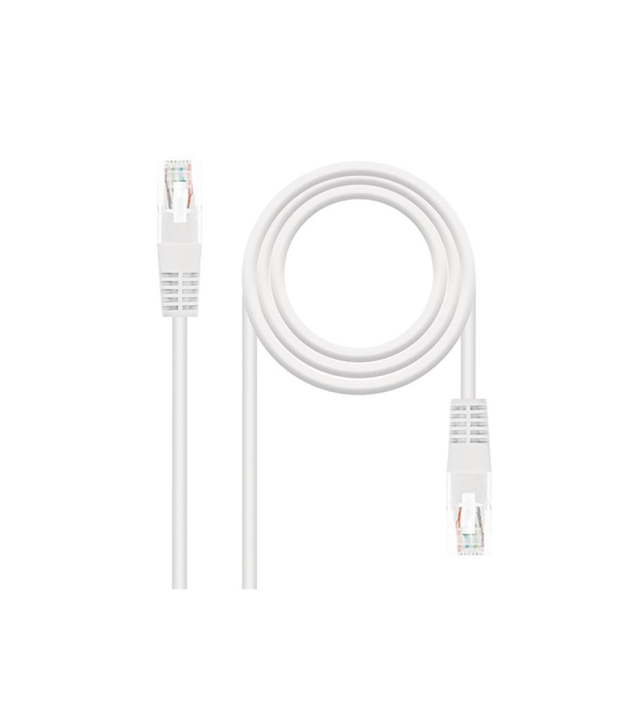 Cable de red latiguillo rj45 cat.5e utp aw24 5 m blanco nanocable