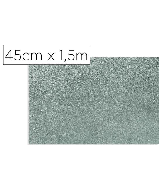 Rollo adhesivo d-c-fix gris metal brillo ancho 45 cm largo 1,5 mt