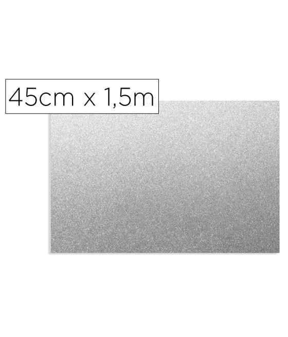 Rollo adhesivo d-c-fix plata metal brillo ancho 45 cm largo 1,5 mt