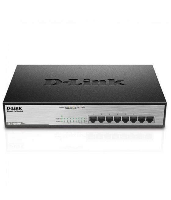 Switch d-link dgs-1008mp 8 puertos/ rj-45 10/100/1000 poe