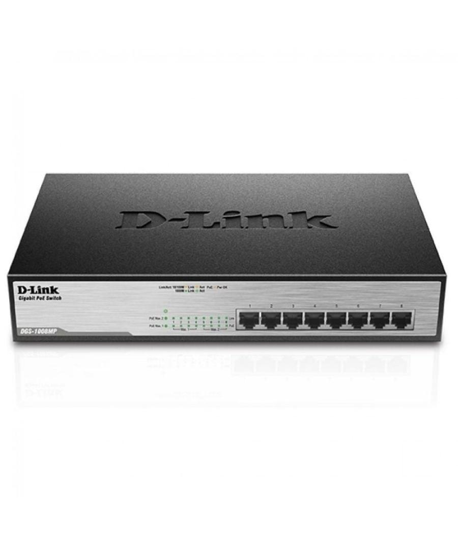 Switch d-link dgs-1008mp 8 puertos/ rj-45 10/100/1000 poe