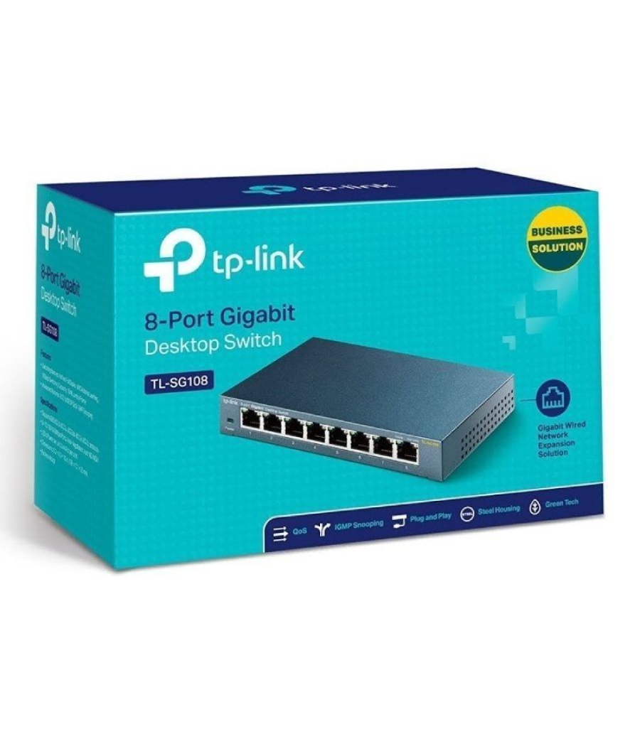 Switch tp-link tl-sg108 v3.0 8 puertos/ rj-45 10/100/1000