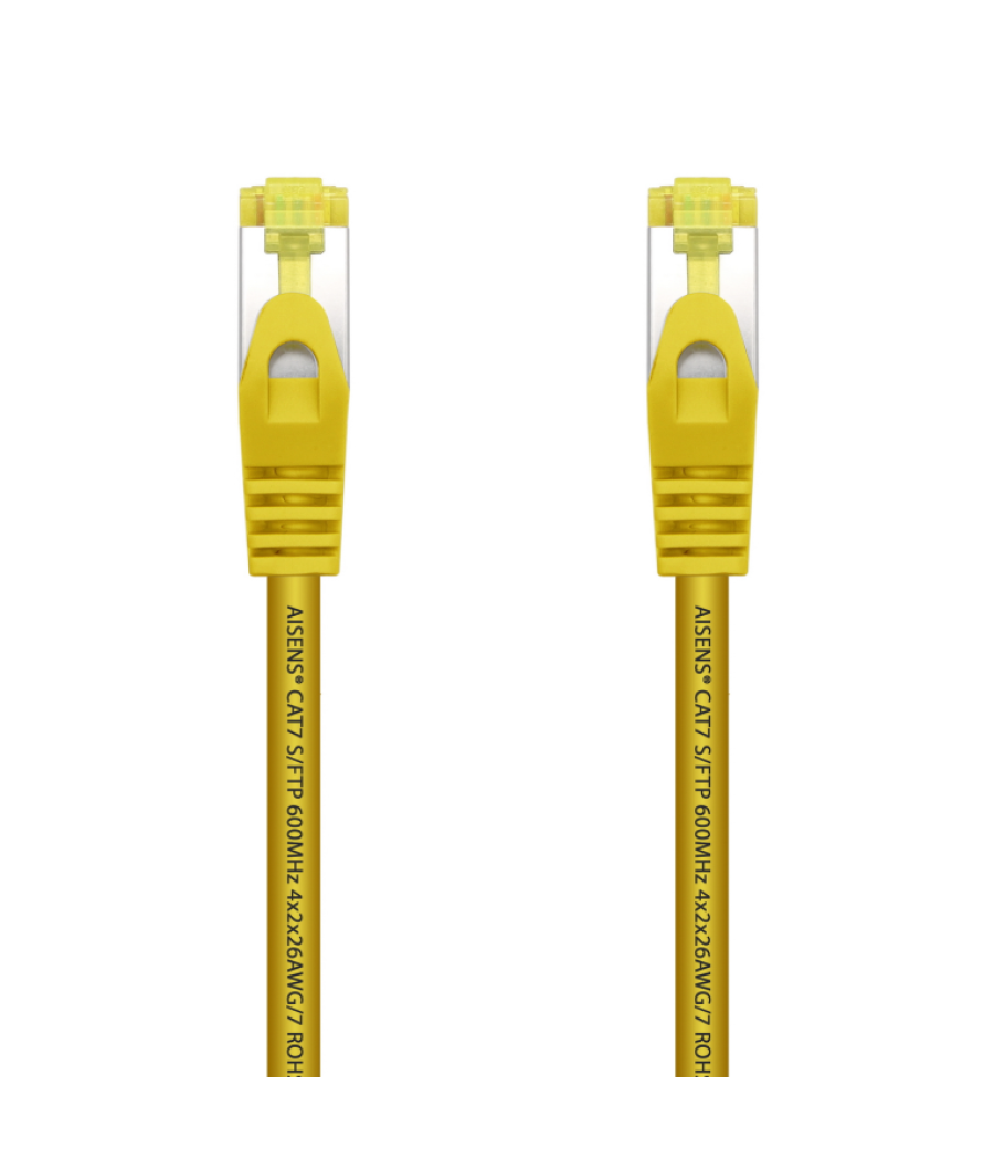 Cable red aisens latiguillo rj45 lszh cat.7 sftp pimf 0.5m amarillo